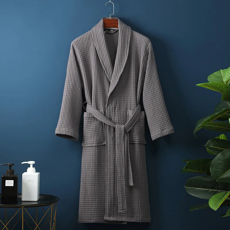 Breathable Cotton Bathrobe for Women & Men - Ultimate Comfort