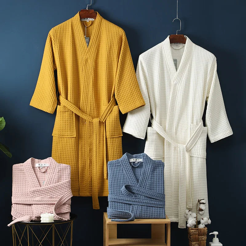 Breathable Cotton Bathrobe for Women & Men - Ultimate Comfort