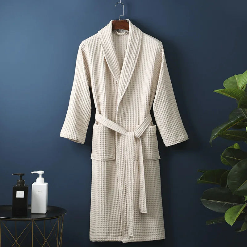 Breathable Cotton Bathrobe for Women & Men - Ultimate Comfort