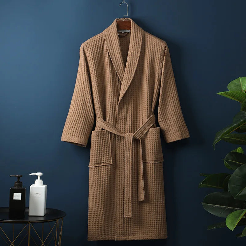 Breathable Cotton Bathrobe for Women & Men - Ultimate Comfort