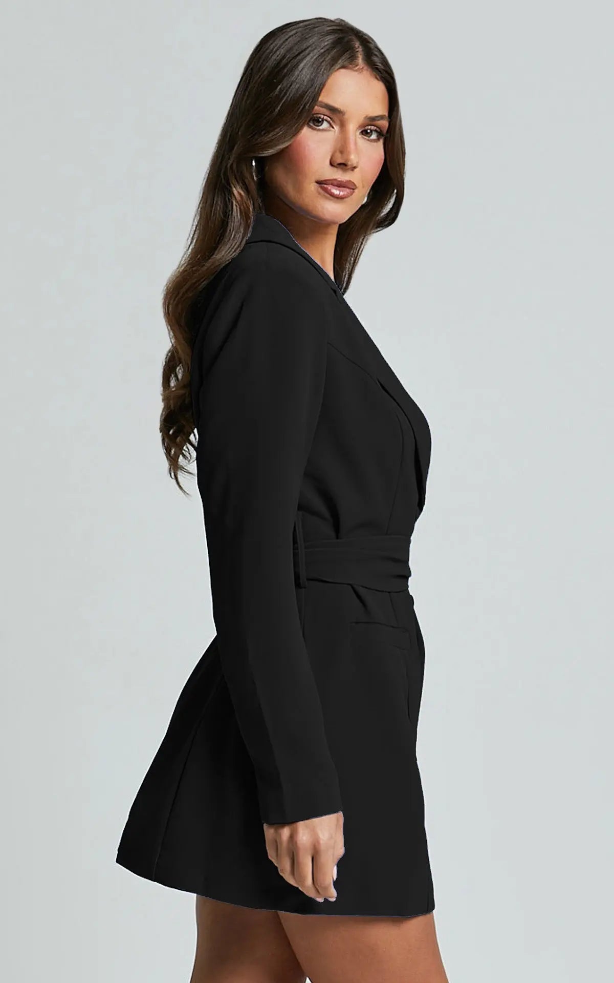 Image of Brenda | Women's V-Neck Wrap Mini Dress