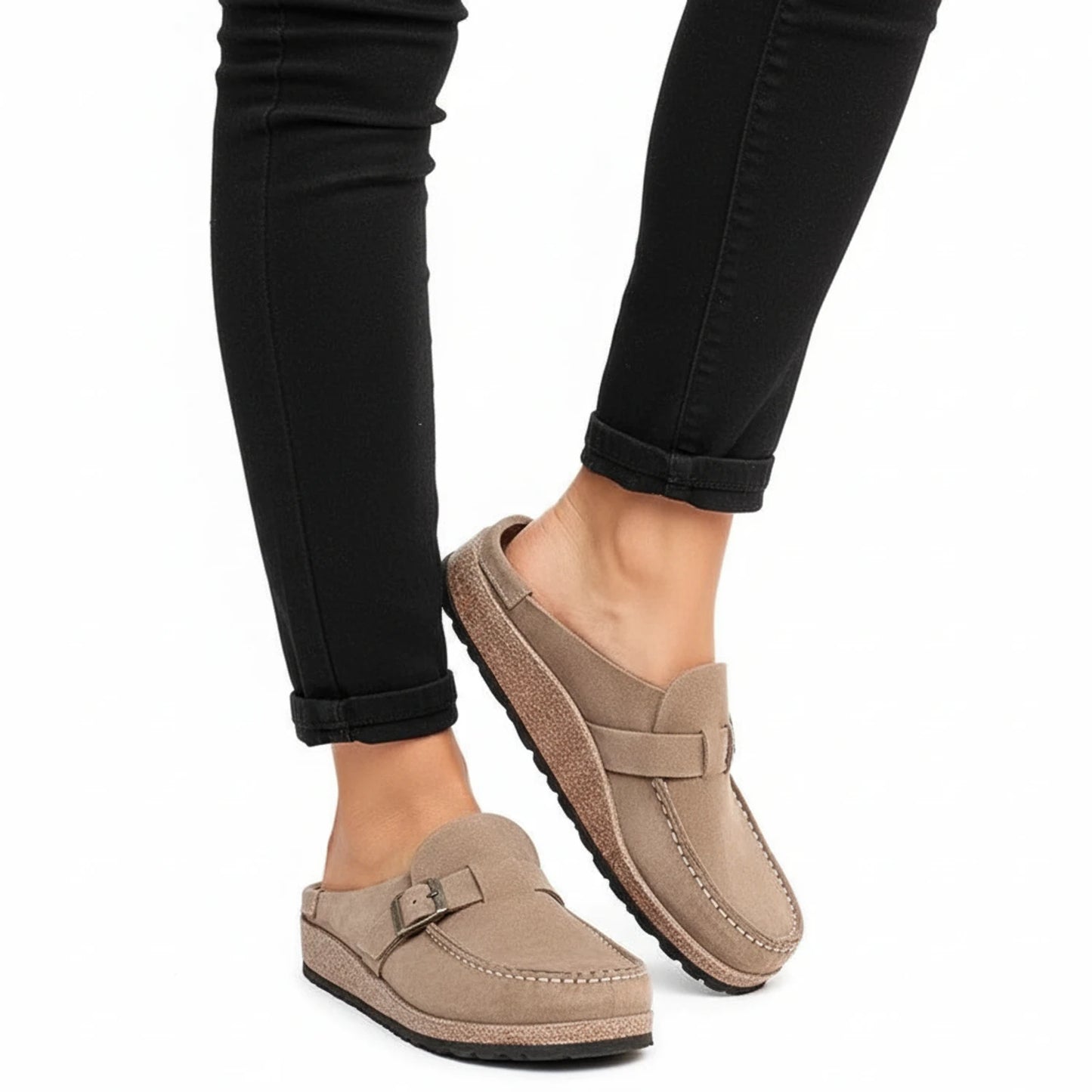 Buckle Detail Mules for Women