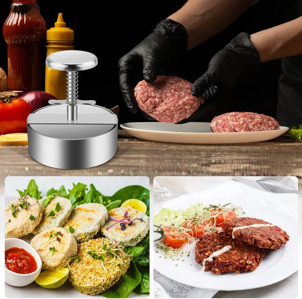 Burger Press Stainless Steel | Perfect Homemade Patties