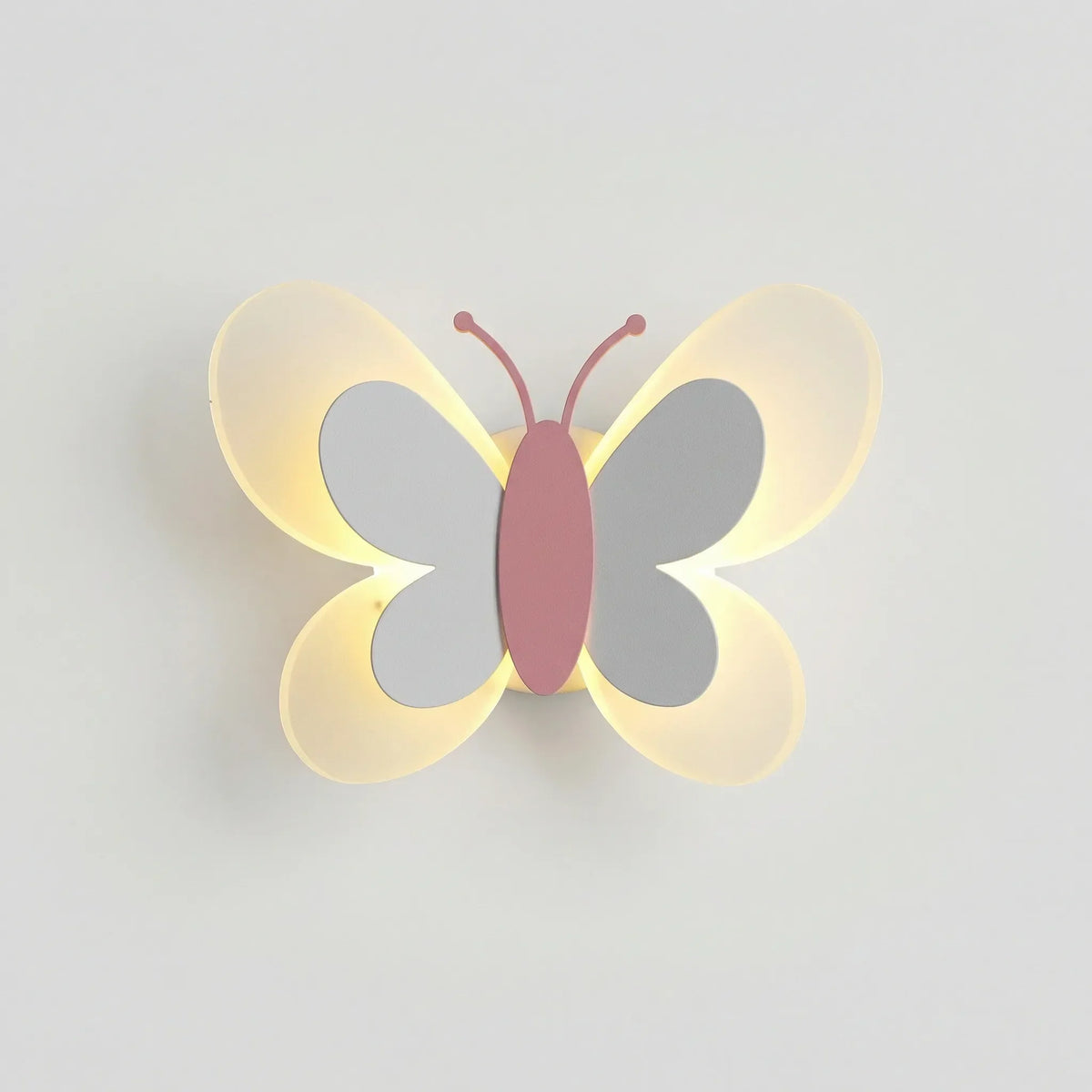 Butterfly-Shaped LED Wall Lamp with Warm Light