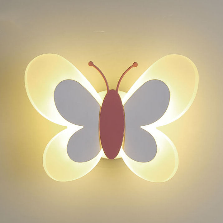 Butterfly-Shaped LED Wall Lamp with Warm Light