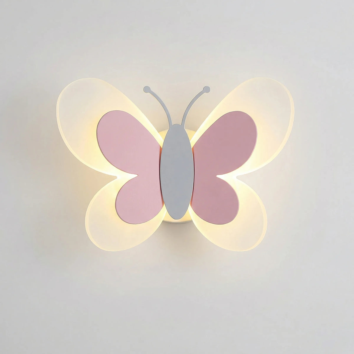 Butterfly-Shaped LED Wall Lamp with Warm Light