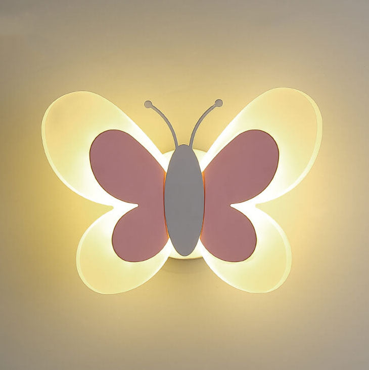 Butterfly-Shaped LED Wall Lamp with Warm Light