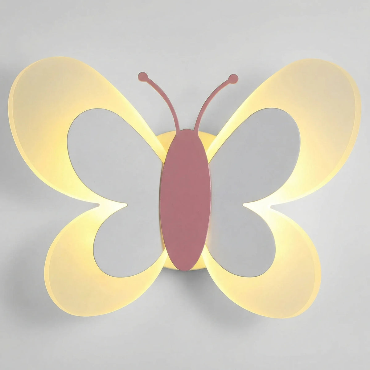 Butterfly-Shaped LED Wall Lamp with Warm Light
