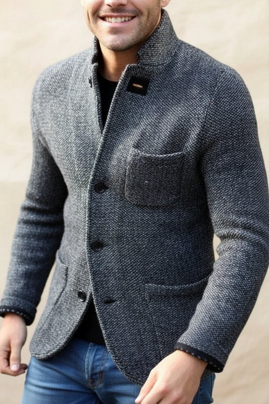 Causal Stand Collar Jacket for Men