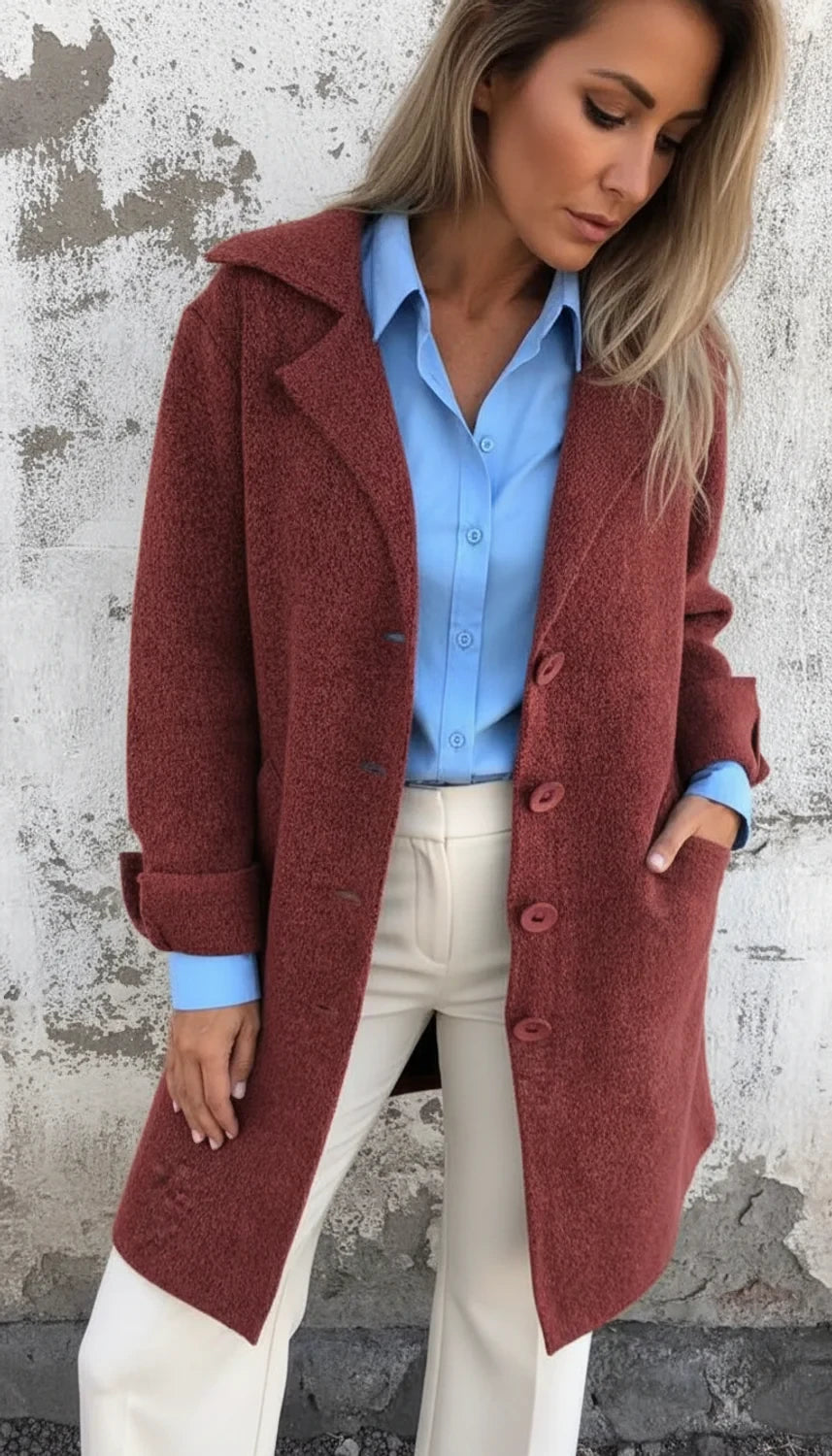 Button-Front Jacket for Women AI replaced image