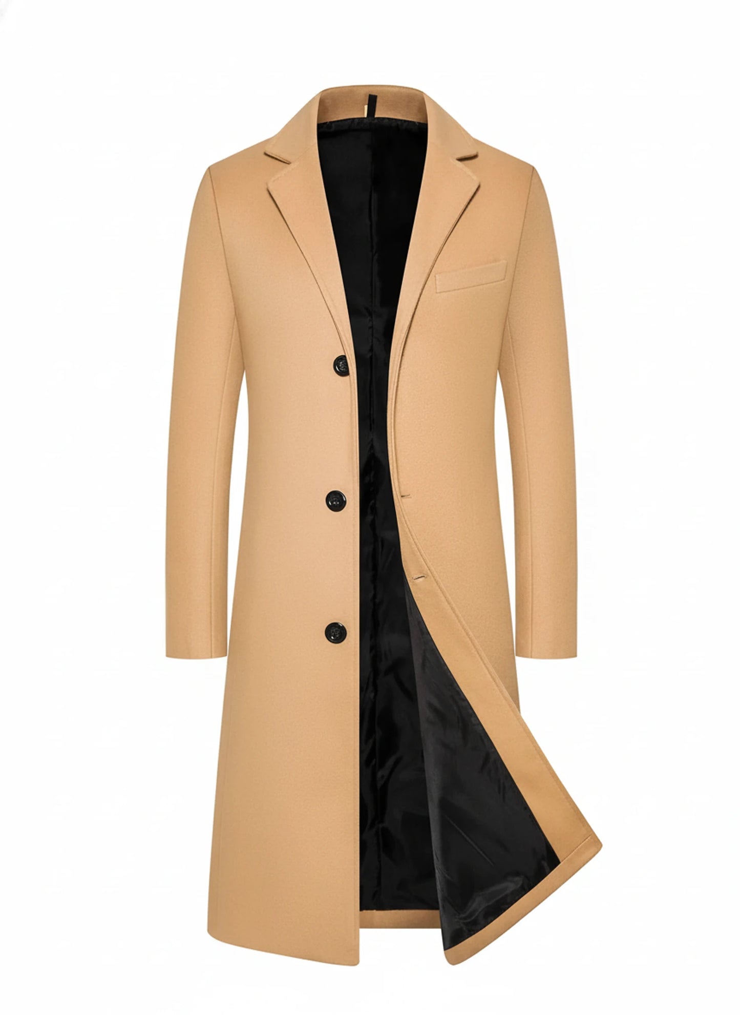 Long Formal Winter Overcoat for Men