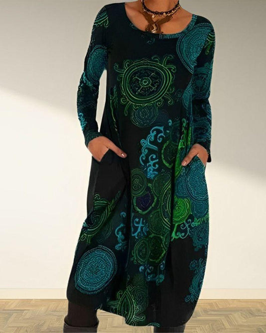 Image of Camille | Women's Long Sleeve Maxi Dress