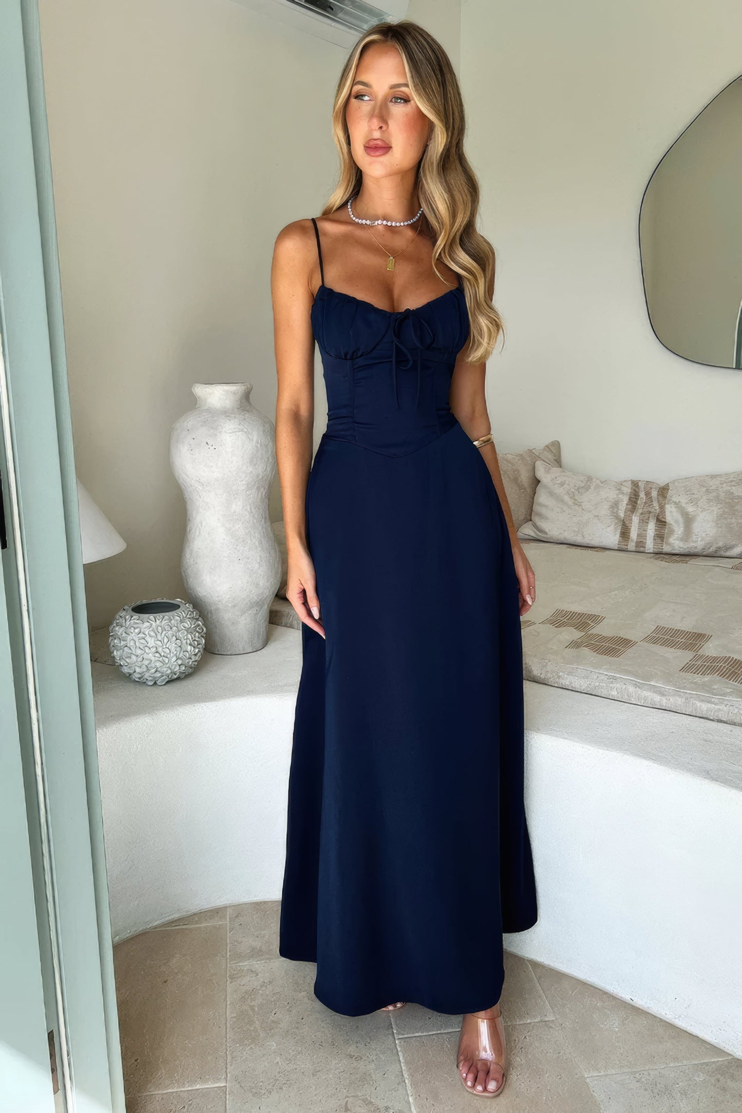 Image of Camille | Women's Sleeveless A-Line Maxi Dress