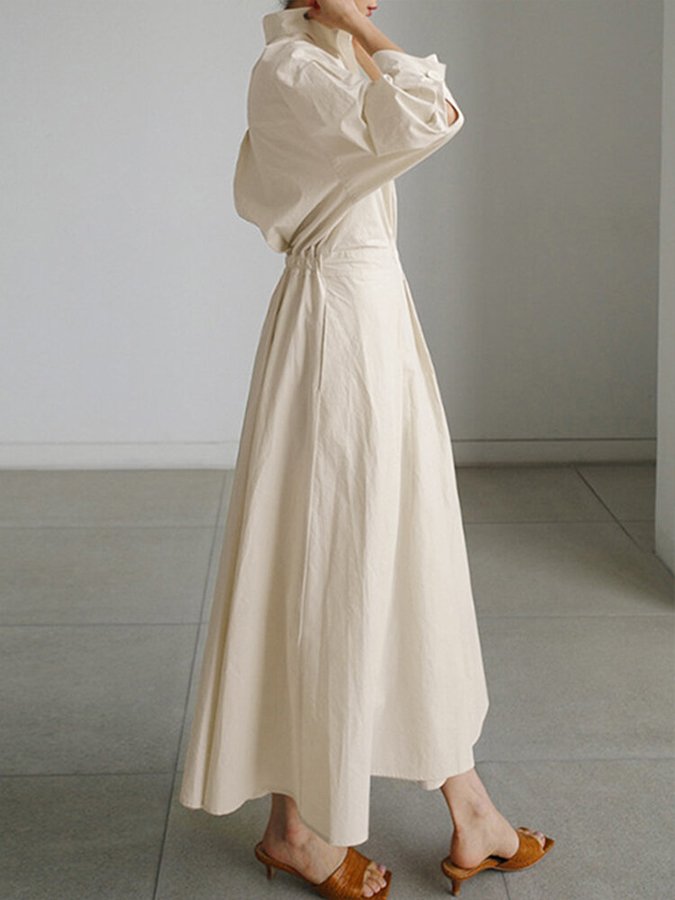 Image of Cara | Women's V-Neck A-Line Midi Dress