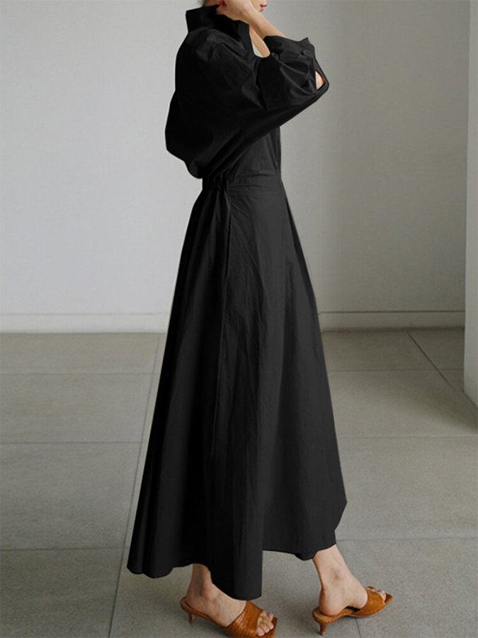 Image of Cara | Women's V-Neck A-Line Midi Dress