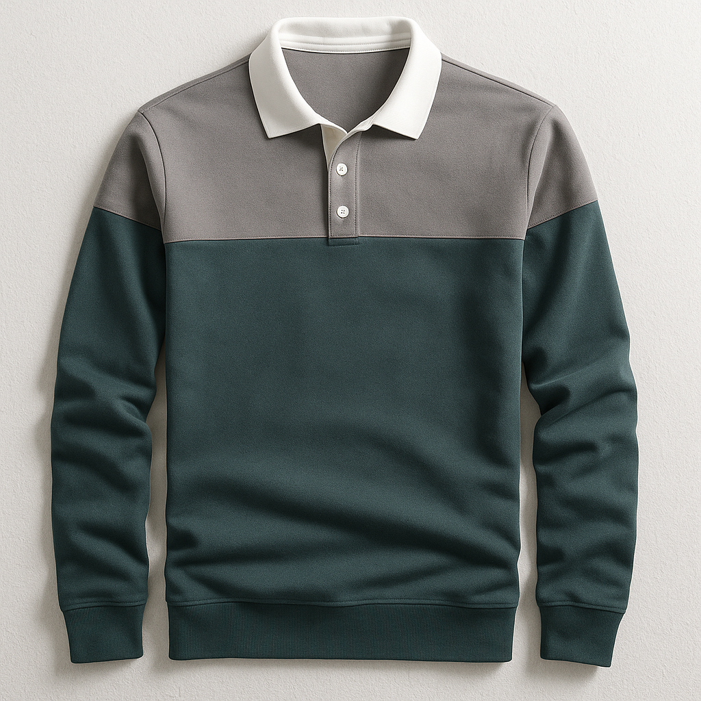 Image of Carl | Men's Button-Down Long Sleeve Polo Shirt
