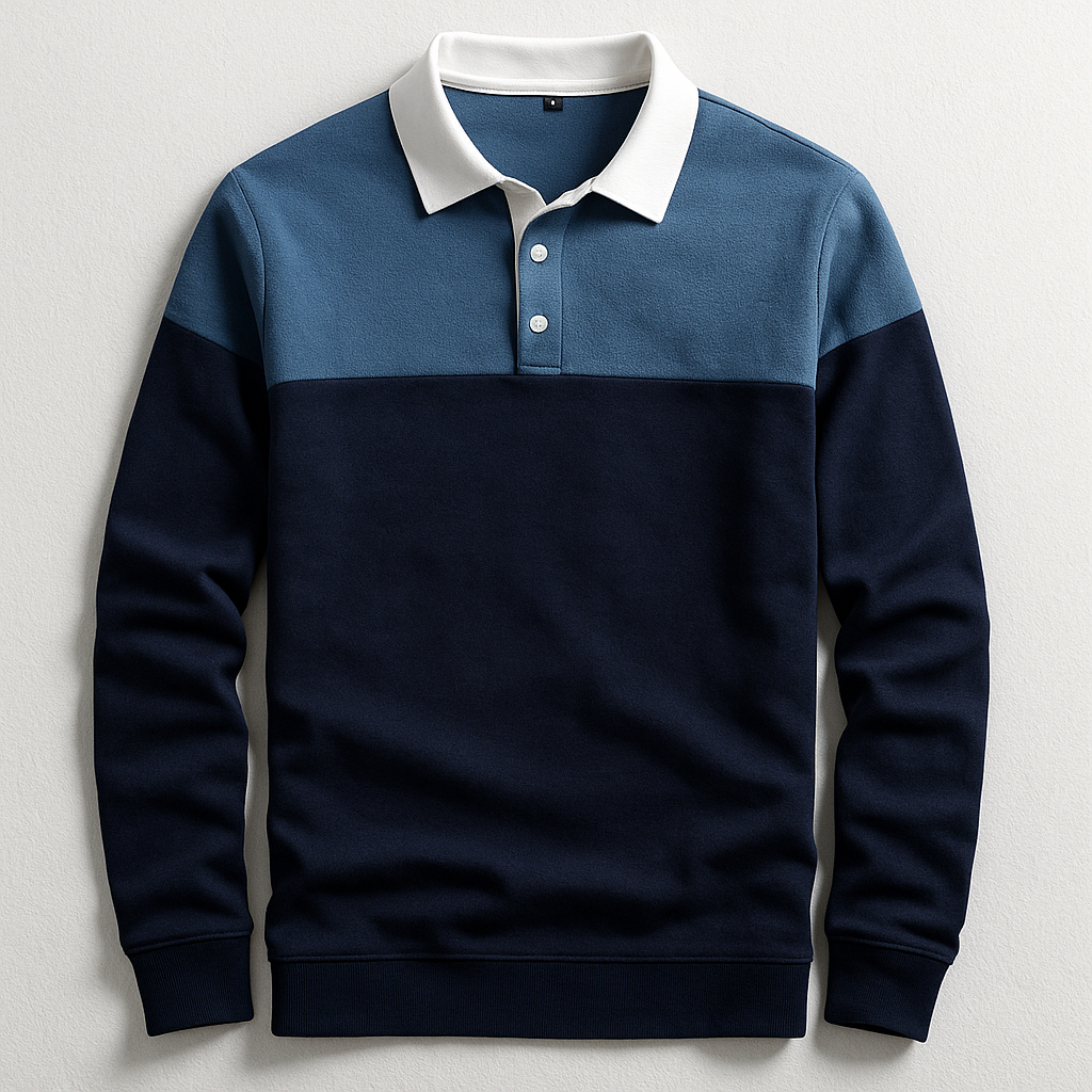 Image of Carl | Men's Button-Down Long Sleeve Polo Shirt