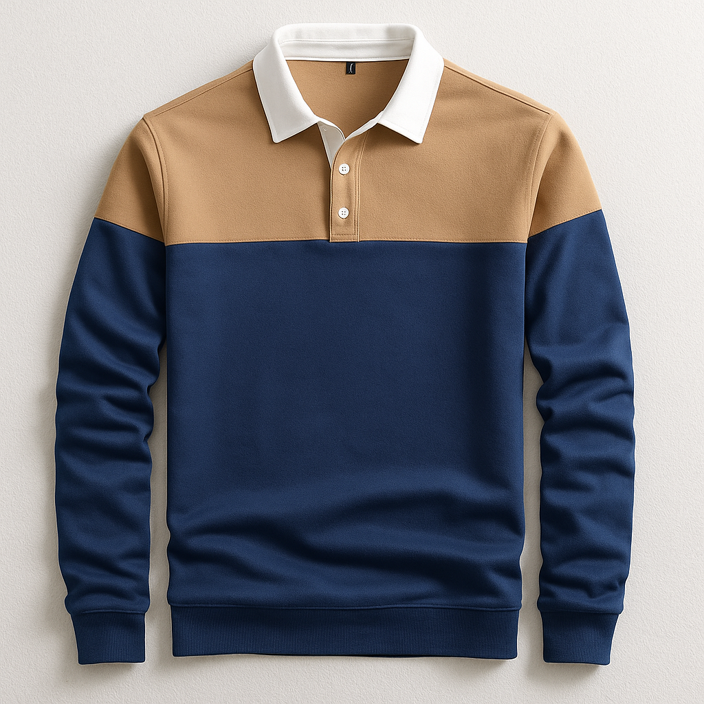 Image of Carl | Men's Button-Down Long Sleeve Polo Shirt