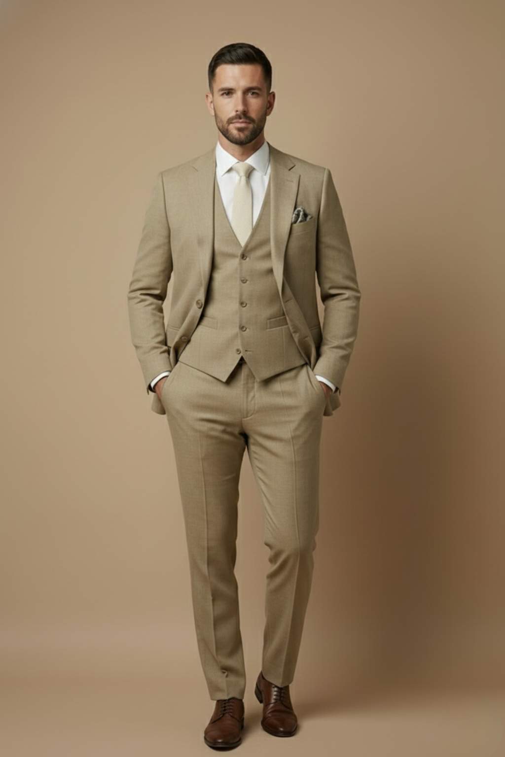 Image of Carlton | Men's Three-Piece Slim Fit Suit