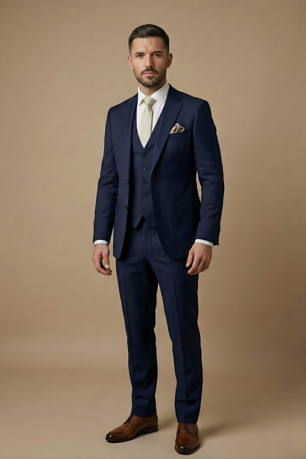 Image of Carlton | Men's Three-Piece Slim Fit Suit