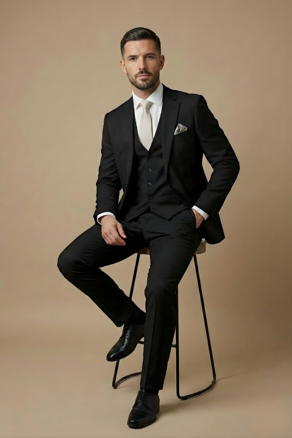 Image of Carlton | Men's Three-Piece Slim Fit Suit