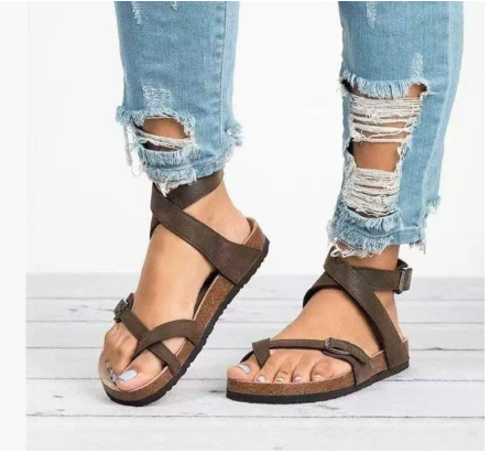 Image of Carolyn | Women's Toe Ring Flat Sandals