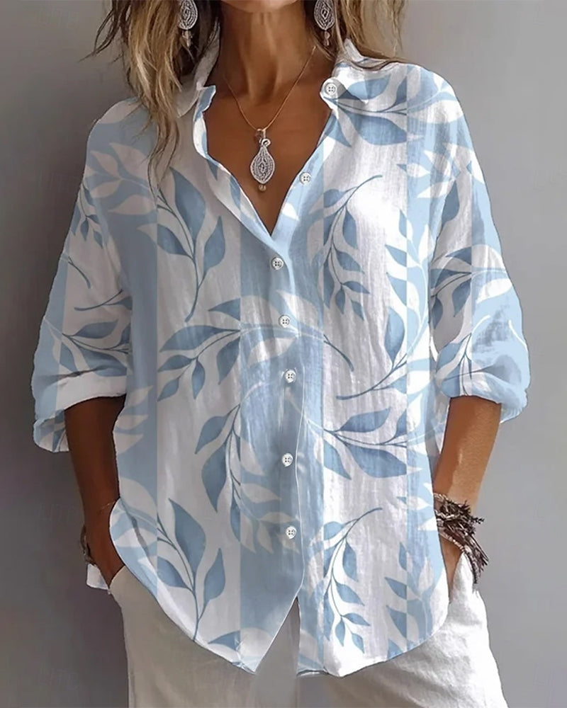 Image of Cassandra | Women's Floral Print Button-Down Shirt