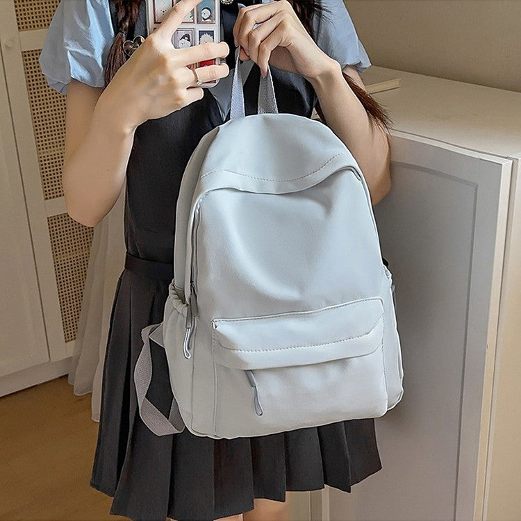 Casual Backpack with Flexible Side Pockets and Well-Organized Structure