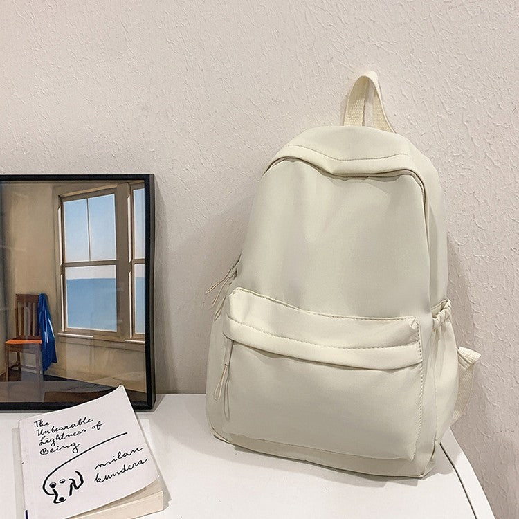 Casual Backpack with Flexible Side Pockets and Well-Organized Structure