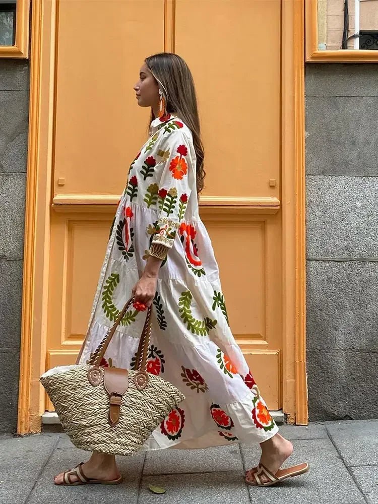 Image of Charity | Women's Long Sleeve Floral Maxi Dress