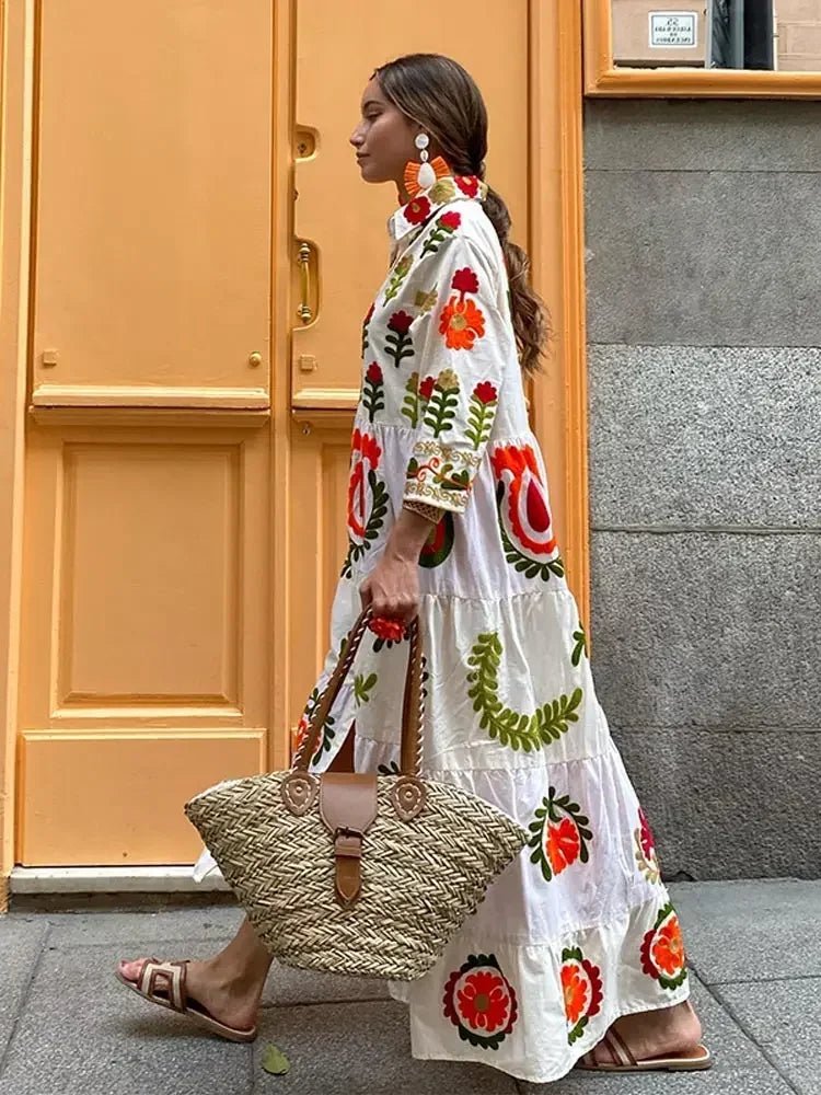 Image of Charity | Women's Long Sleeve Floral Maxi Dress