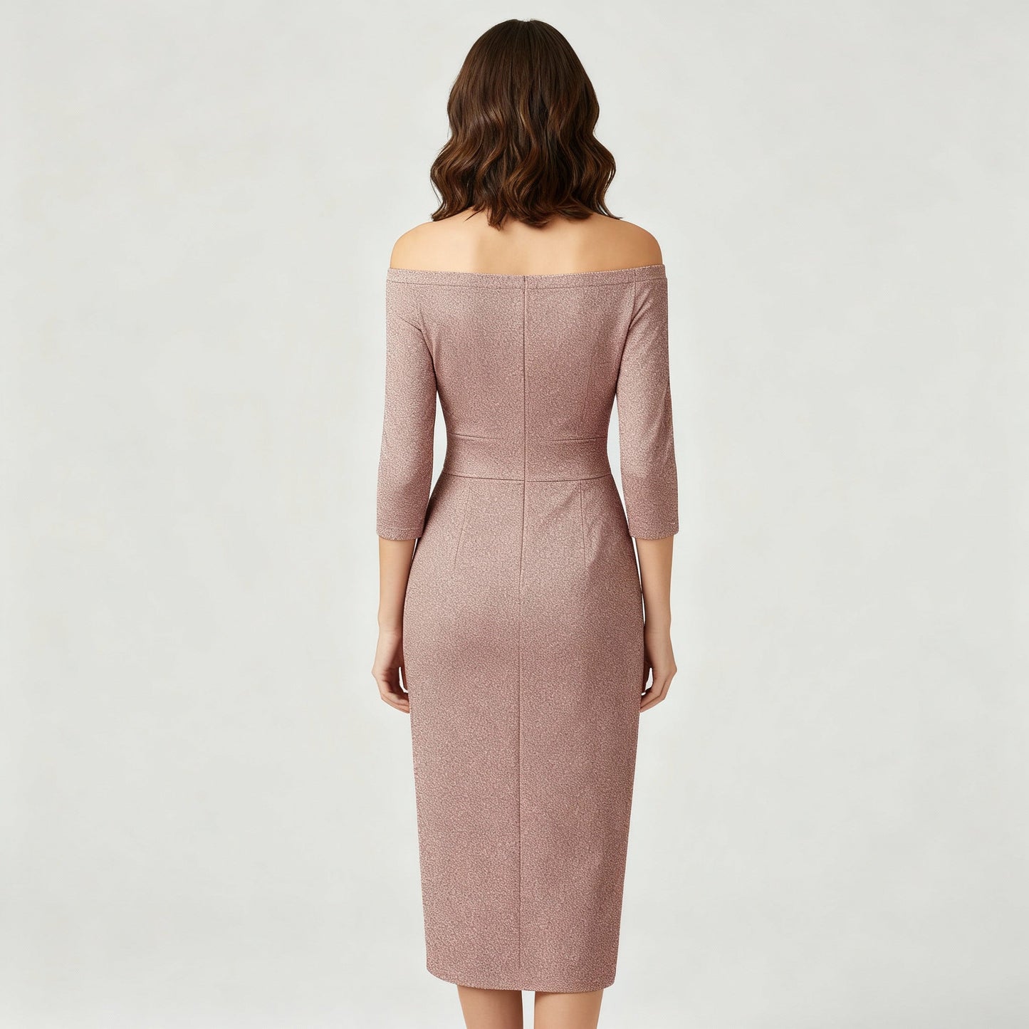 Image of Charity | Women's Off-the-Shoulder Midi Dress