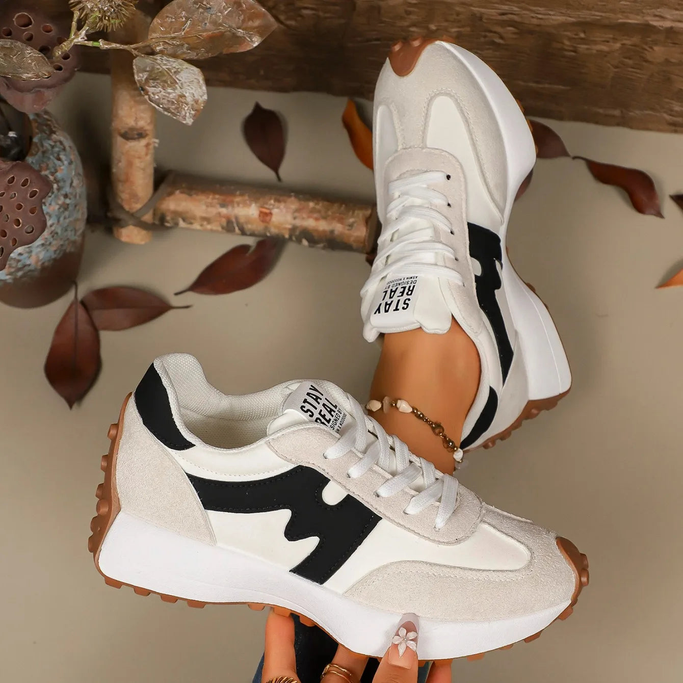 Charlene | Women's Platform Lace-Up Athletic Sneakers - Image 1