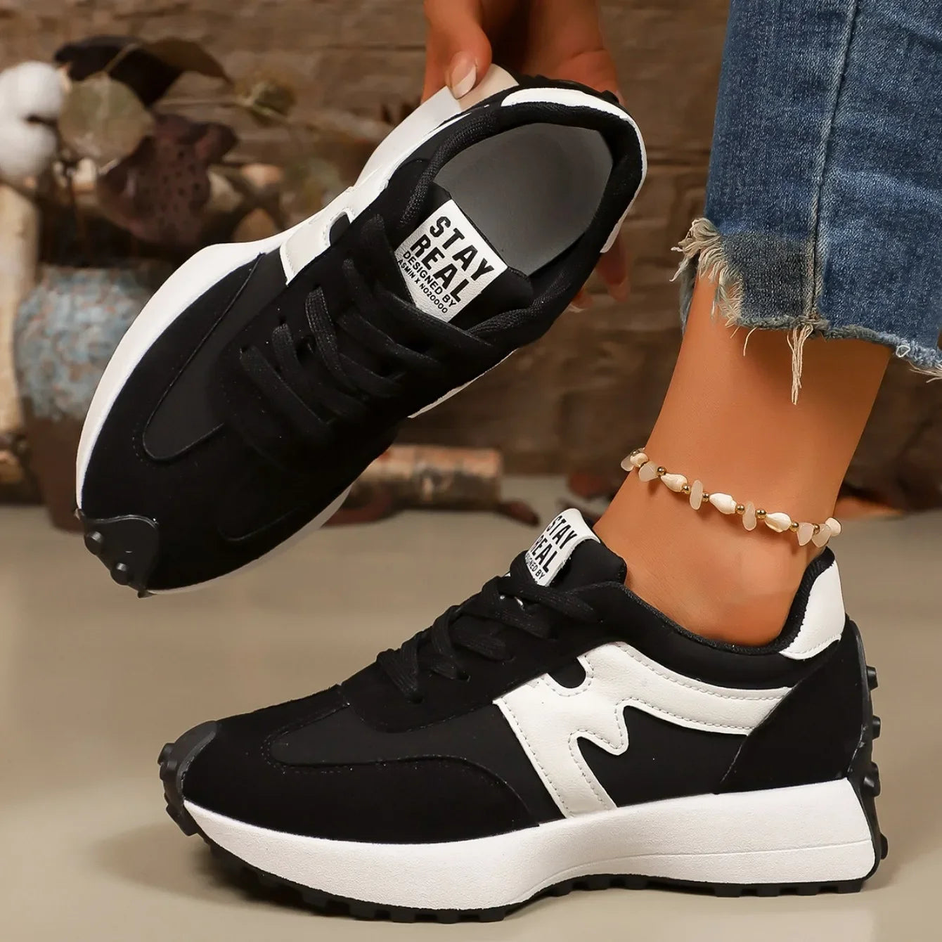 Charlene | Women's Platform Lace-Up Athletic Sneakers - Image 1