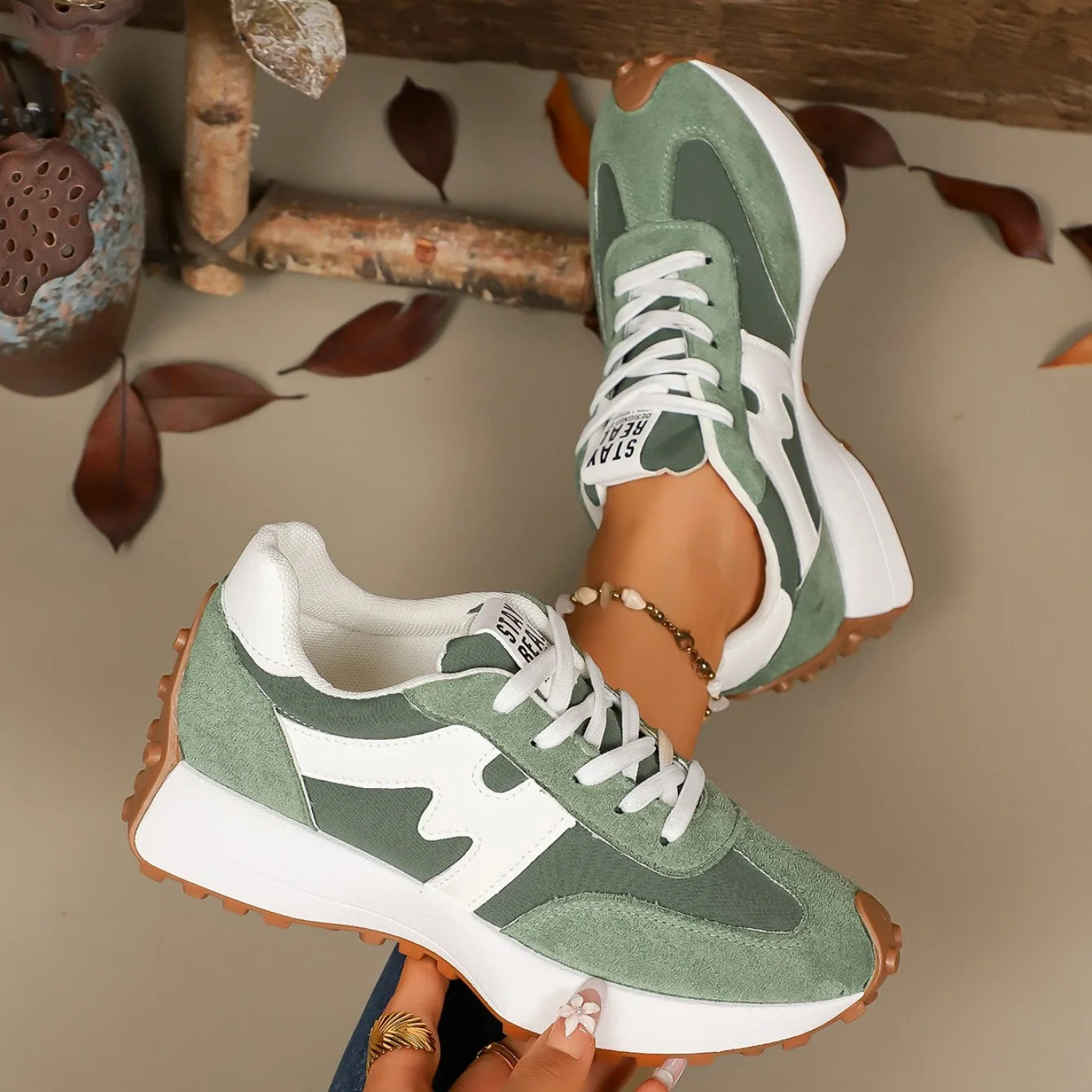 Charlene | Women's Platform Lace-Up Athletic Sneakers - Image 1