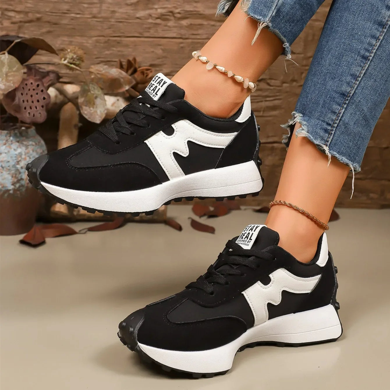 Charlene | Women's Platform Lace-Up Athletic Sneakers - Image 2
