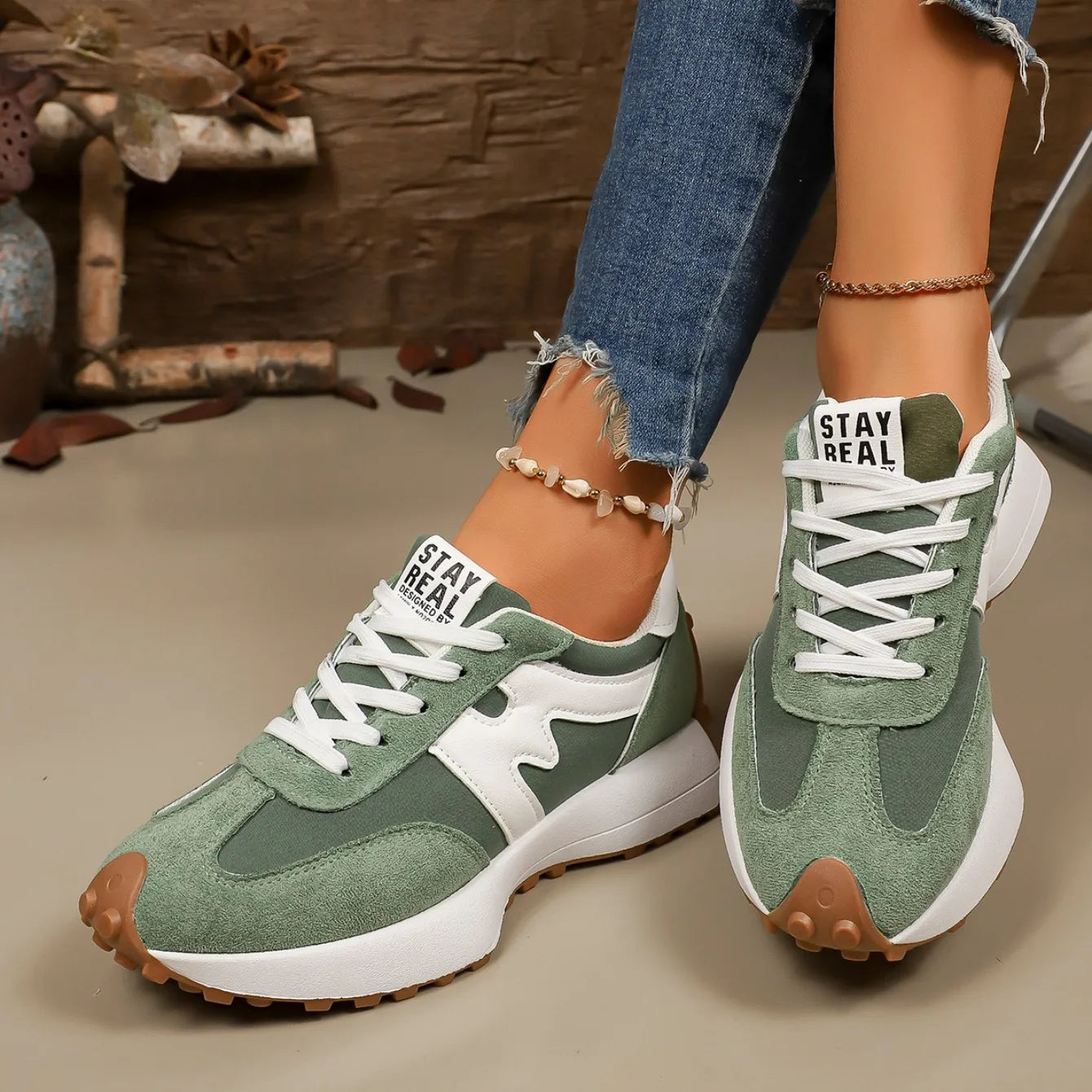 Charlene | Women's Platform Lace-Up Athletic Sneakers - Image 3