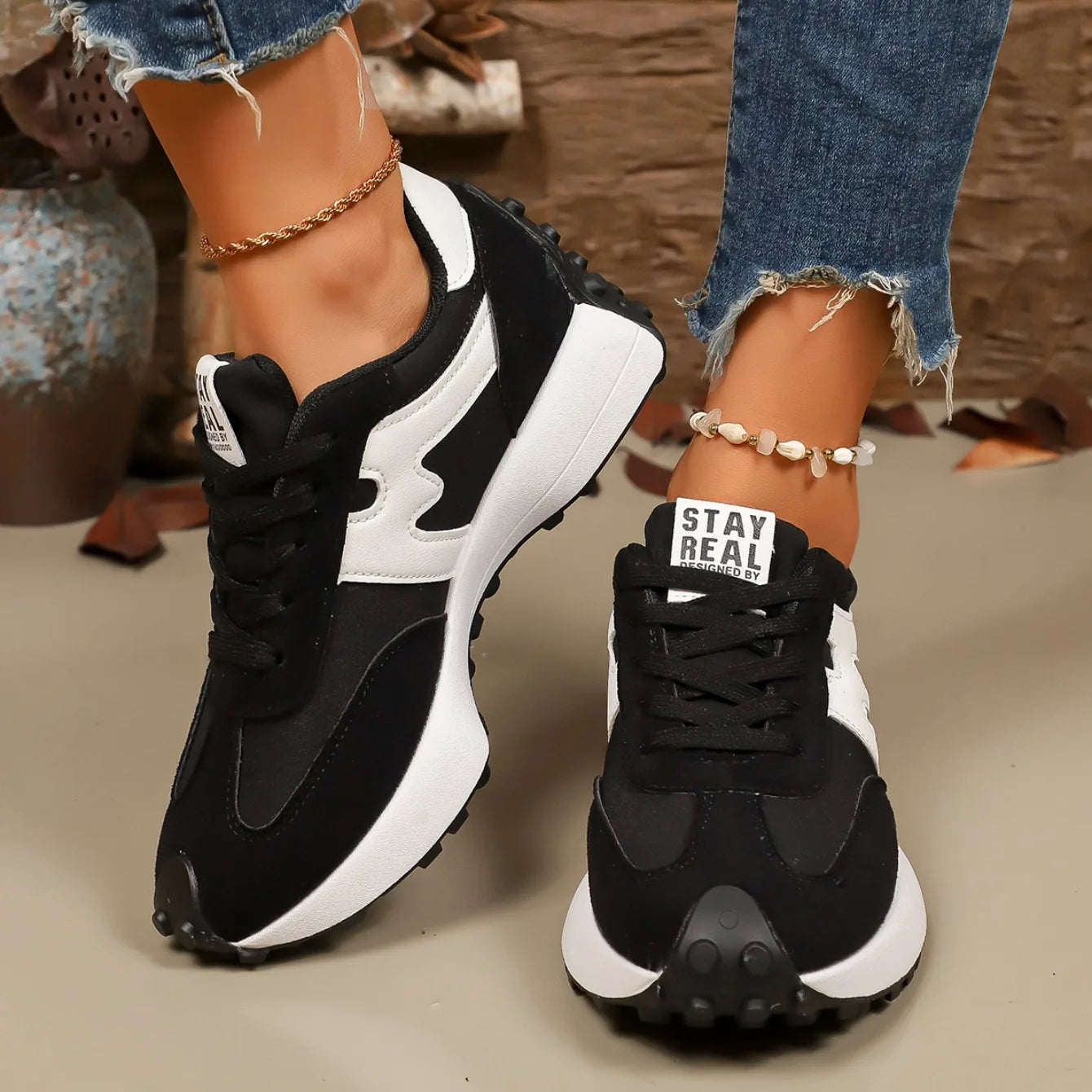 Charlene | Women's Platform Lace-Up Athletic Sneakers - Image 3