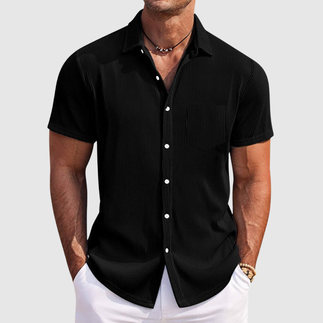 Image of Charles | Men's Short Sleeve Button-Down Shirt