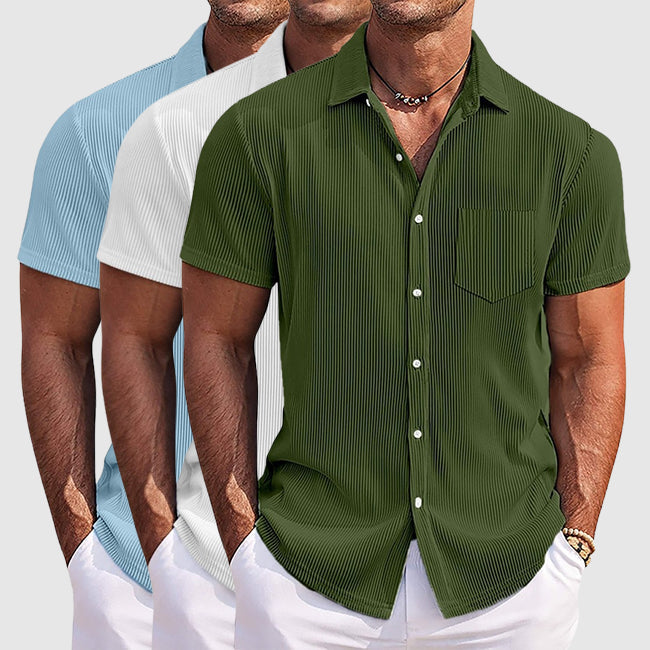 Image of Charles | Men's Short Sleeve Button-Down Shirt