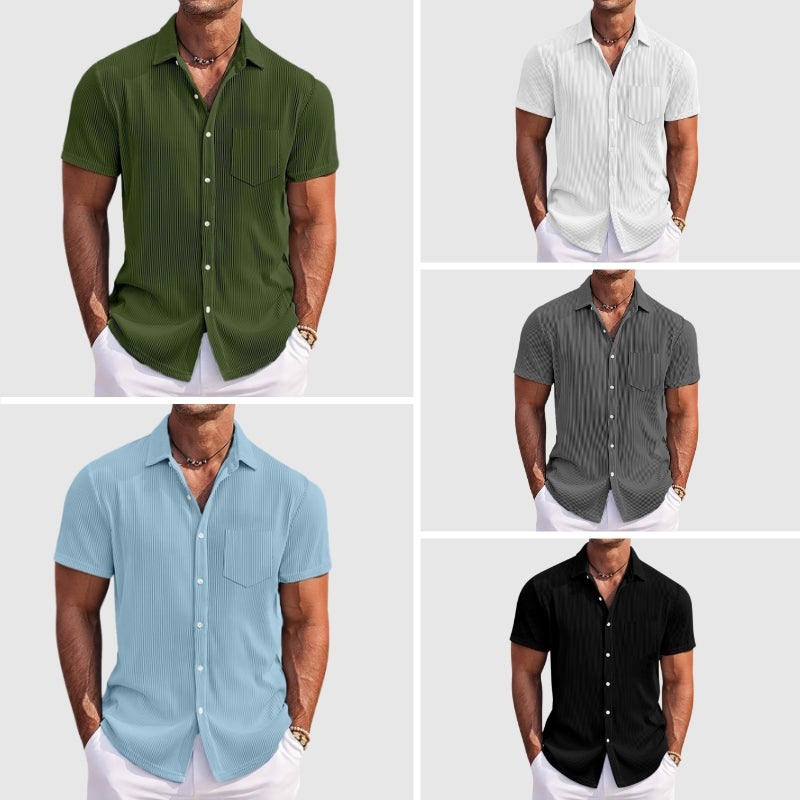 Image of Charles | Men's Short Sleeve Button-Down Shirt