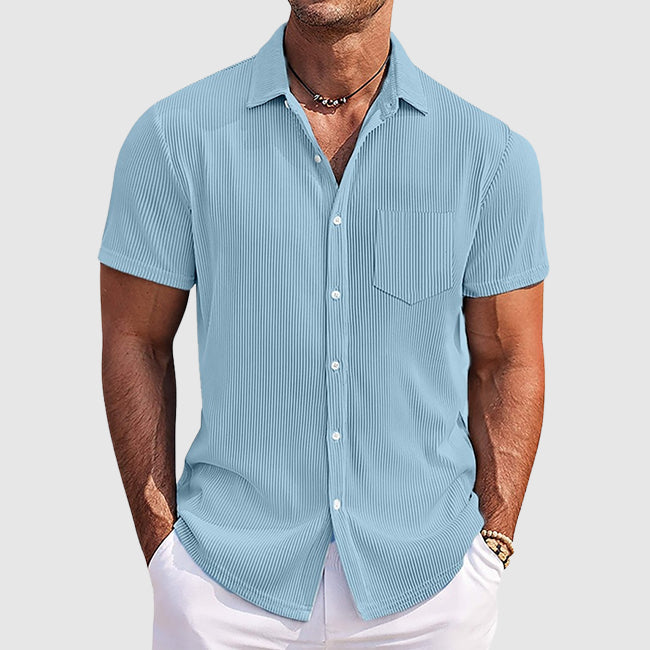 Image of Charles | Men's Short Sleeve Button-Down Shirt