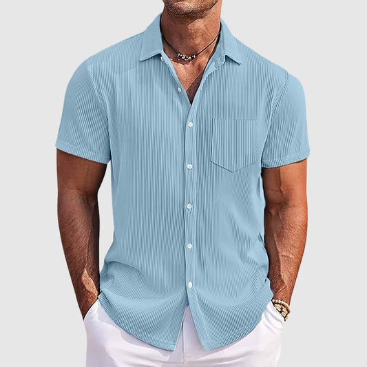 Image of Charles | Men's Short Sleeve Button-Down Shirt