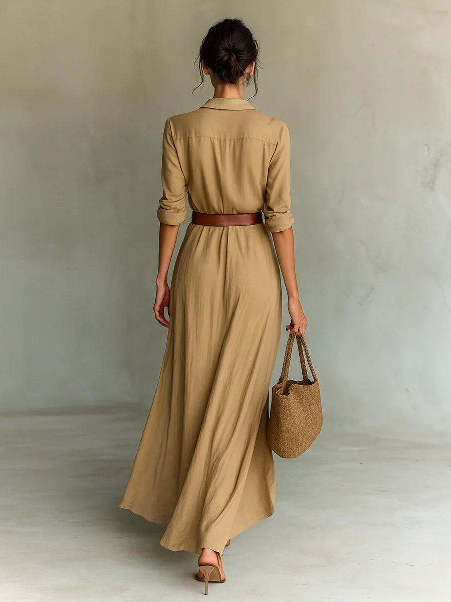 Image of Cheri | Women's Belted Maxi Dress
