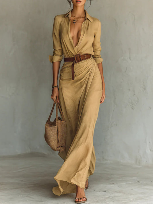 Image of Cheri | Women's Belted Maxi Dress