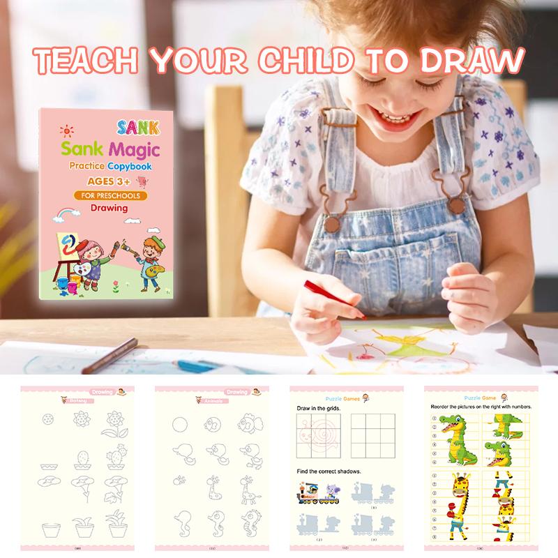 Children's Reusable Magic Practice Copybook Set