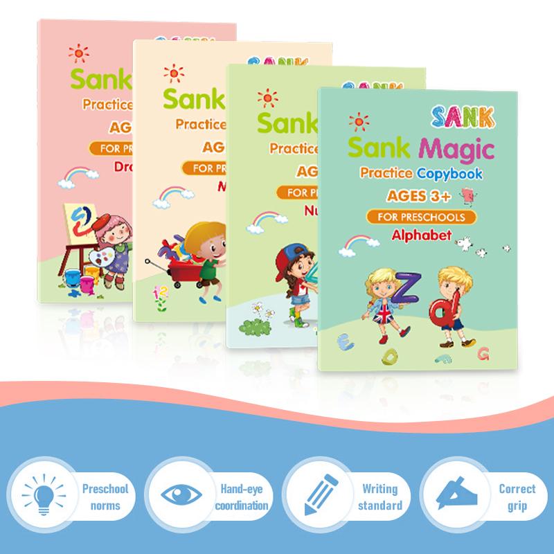 Children's Reusable Magic Practice Copybook Set