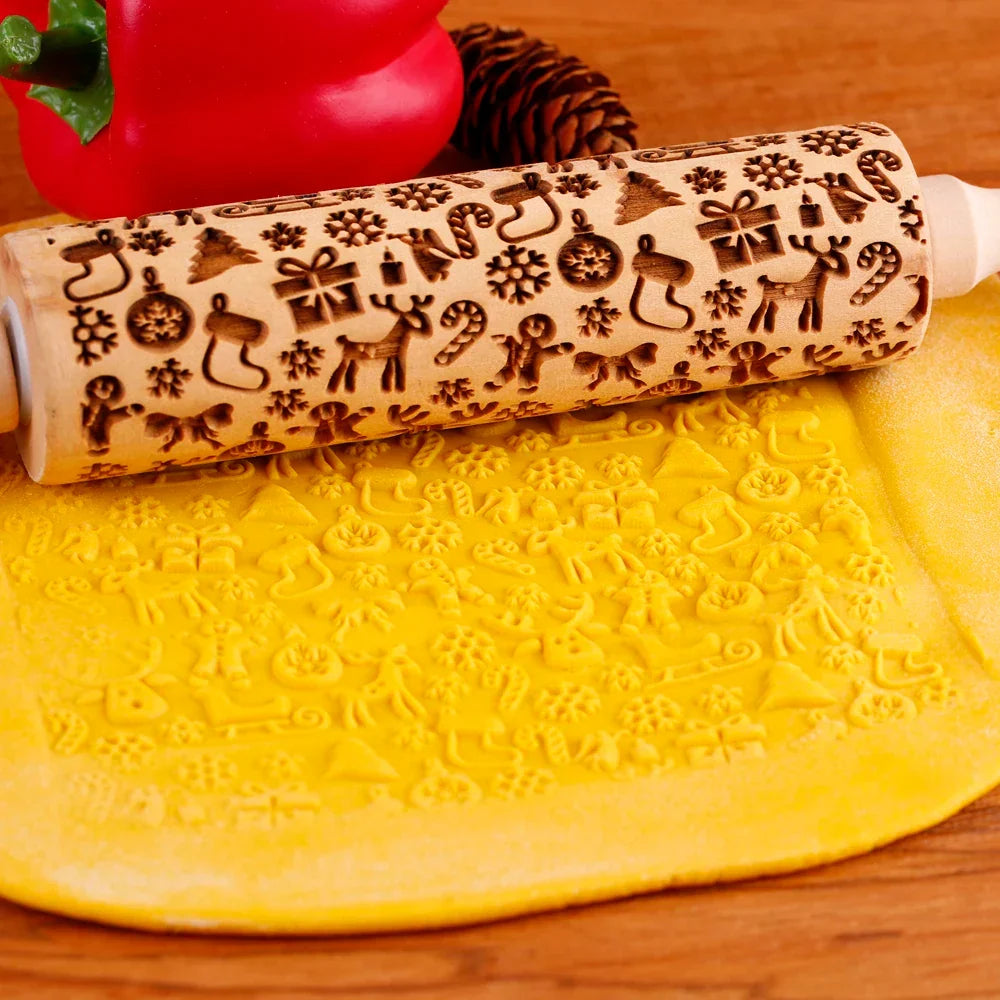 Christmas Embossed Rolling Pin