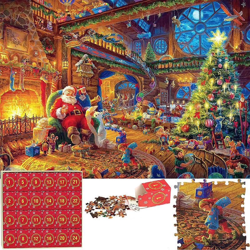 Christmas Jigsaw Puzzle Advent Calendar - 24-Day Countdown