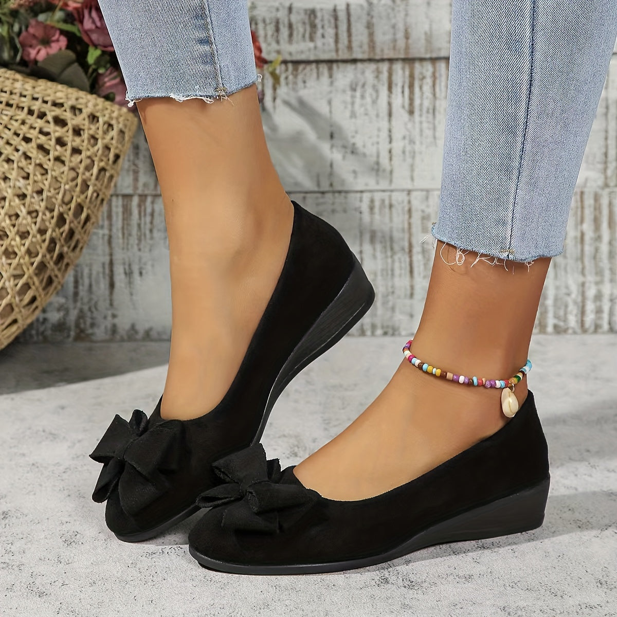 Image of Christy | Women's Slip-On Wedge Shoes